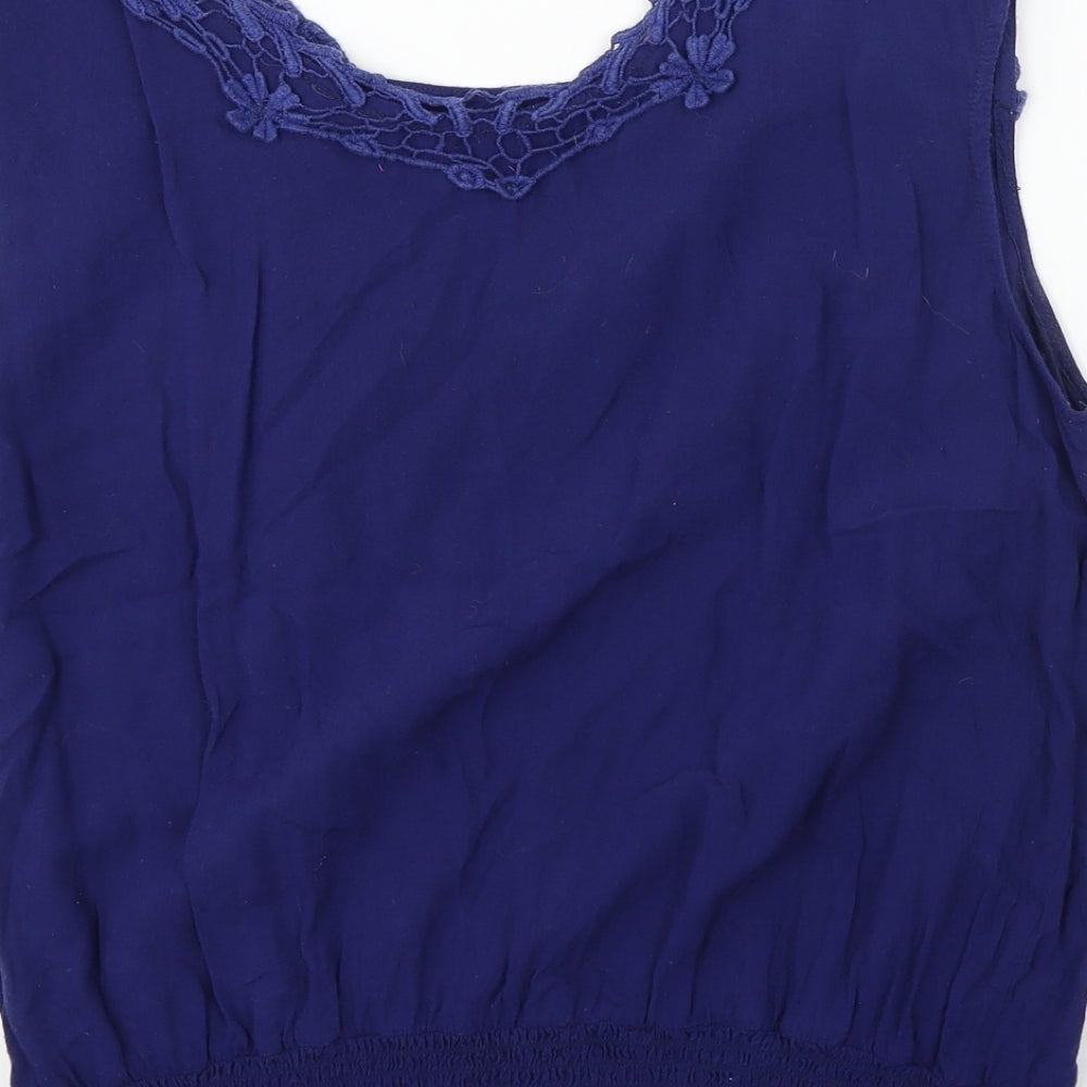 Purple Womens Purple Basic Blouse Size 8