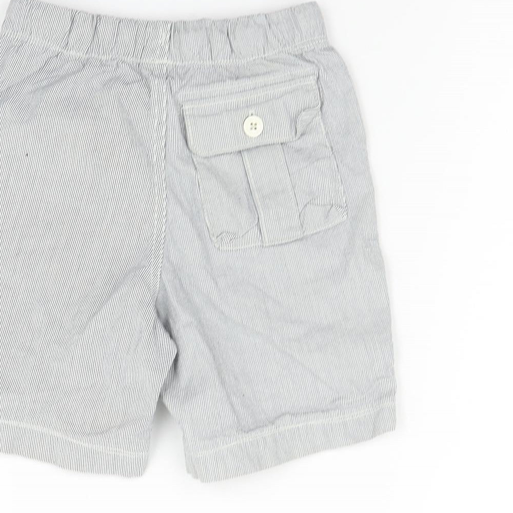 Gap Girls White Striped Cut-Off Shorts Size 4 Years