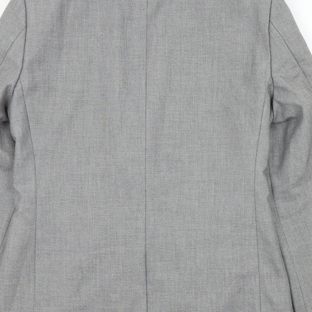 L'ART Mens Grey Jacket Suit Jacket Size 38
