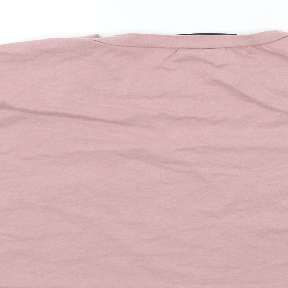 Preworn Womens Orange Basic T-Shirt Size 8