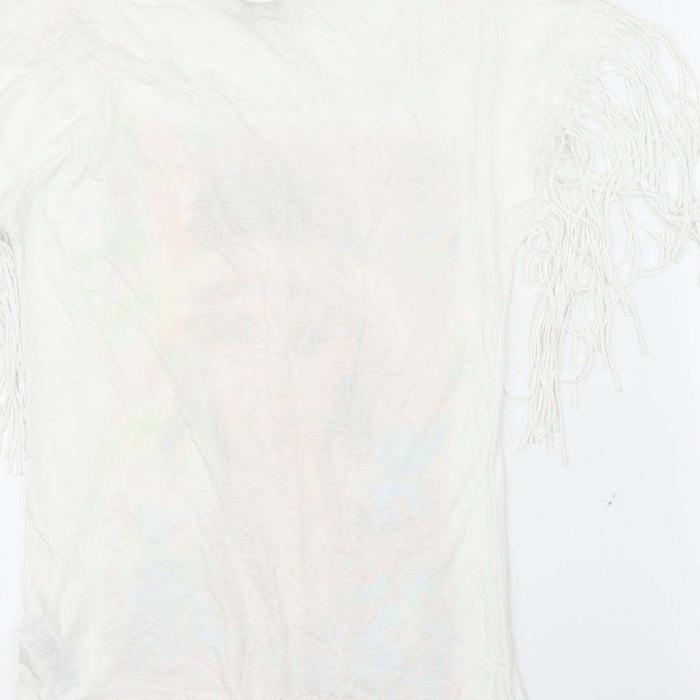 New Look Womens White Basic T-Shirt Size 8