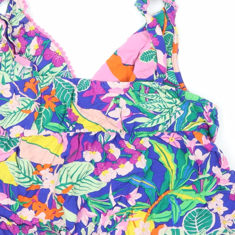 George Girls Multicoloured Floral Basic Blouse Size 13 Years