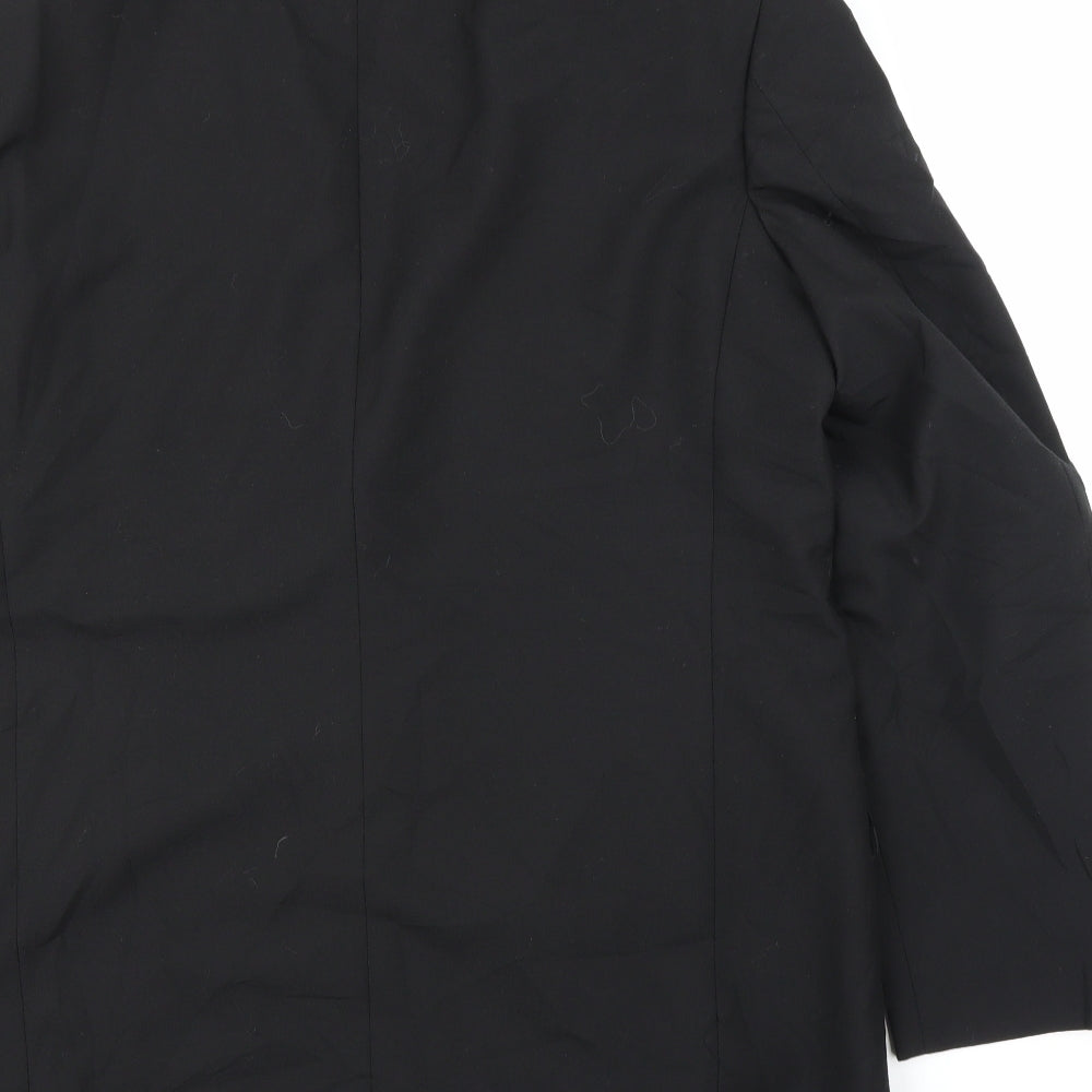 Preworn Mens Black Jacket Suit Jacket Size 42