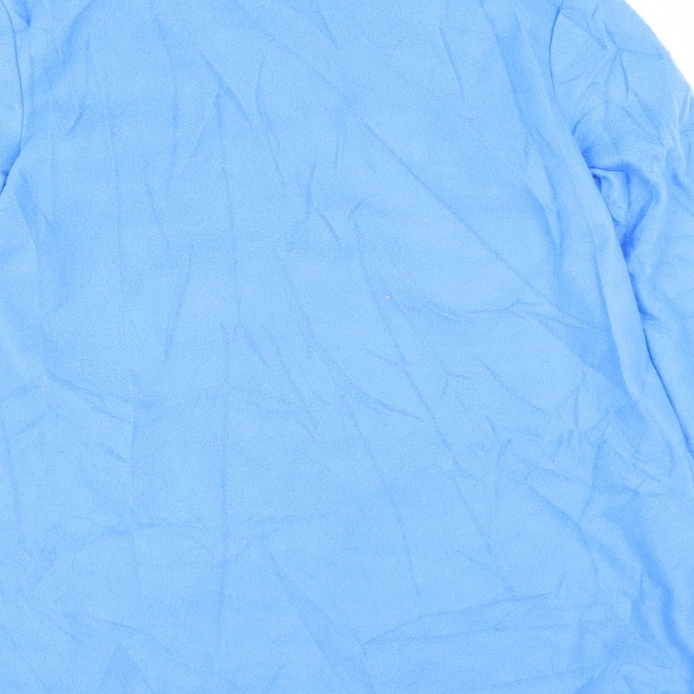 Anne De Lancay Womens Blue Overcoat Jacket Size S