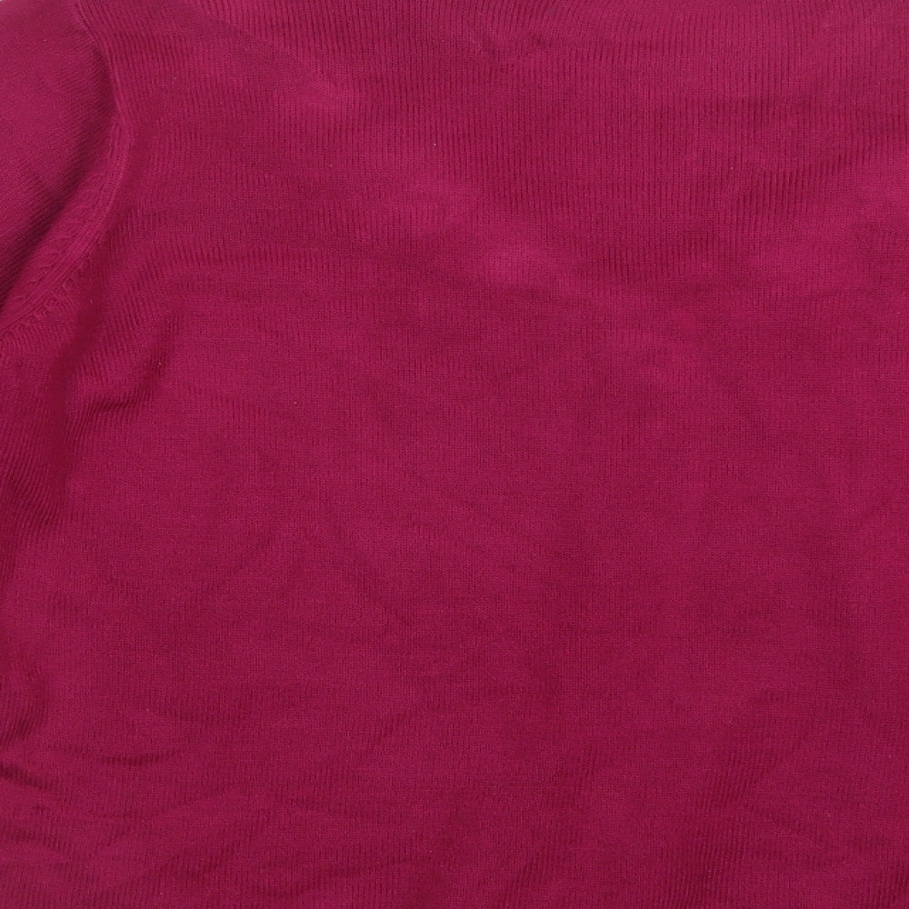Bonmarché Womens Pink Knit Pullover Jumper Size L