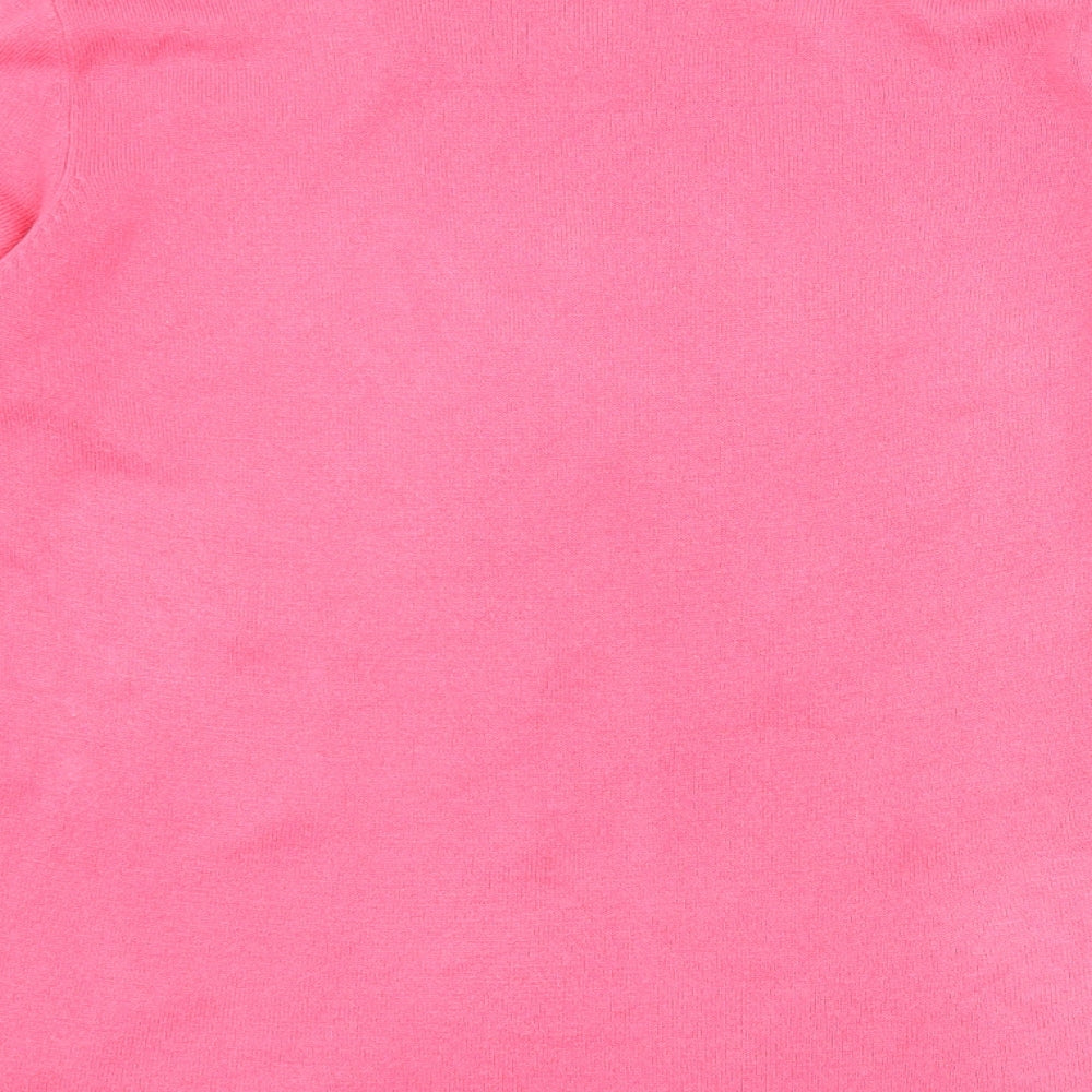 Bonmarché Womens Pink Knit Pullover Jumper Size 14