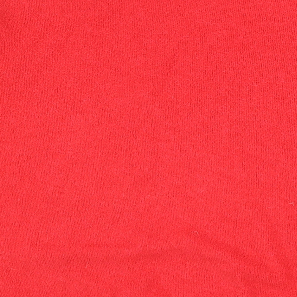 New Look Womens Red Fleece Pullover Sweatshirt Size S