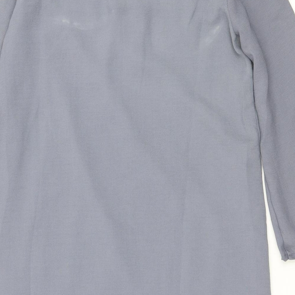 H&M Womens Grey Chiffon A-Line Size 4