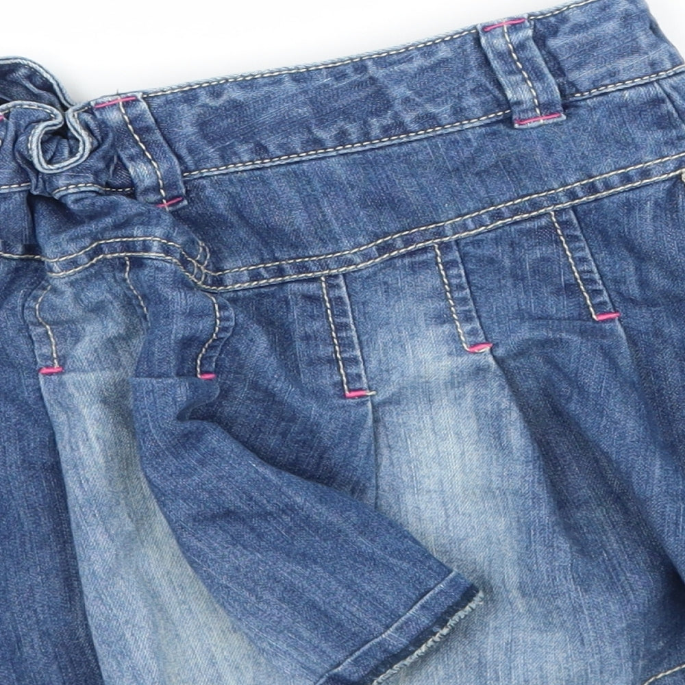 NEXT Girls Blue Denim Flare Skirt Size 7 Years