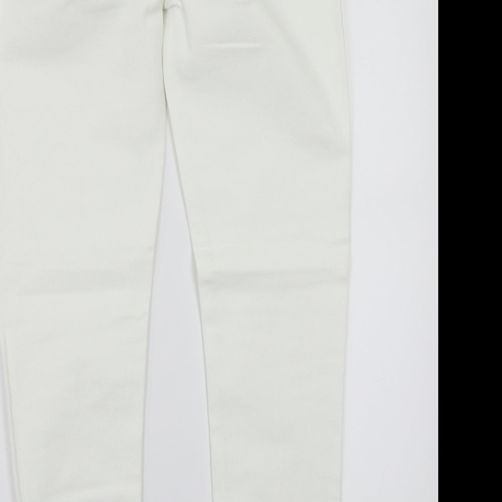 Denim & Co. Womens White Straight Jeans Size 32 L32 in