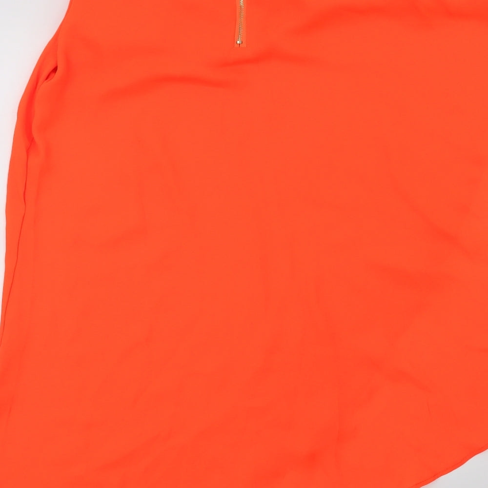 Preworn Womens Orange Basic Blouse Size S