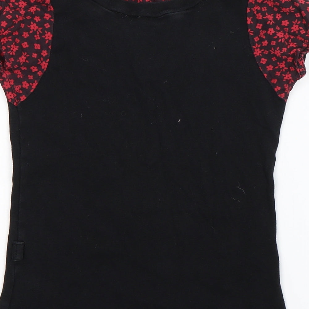 Miss Evie Girls Black Basic Blouse Size 6-7 Years