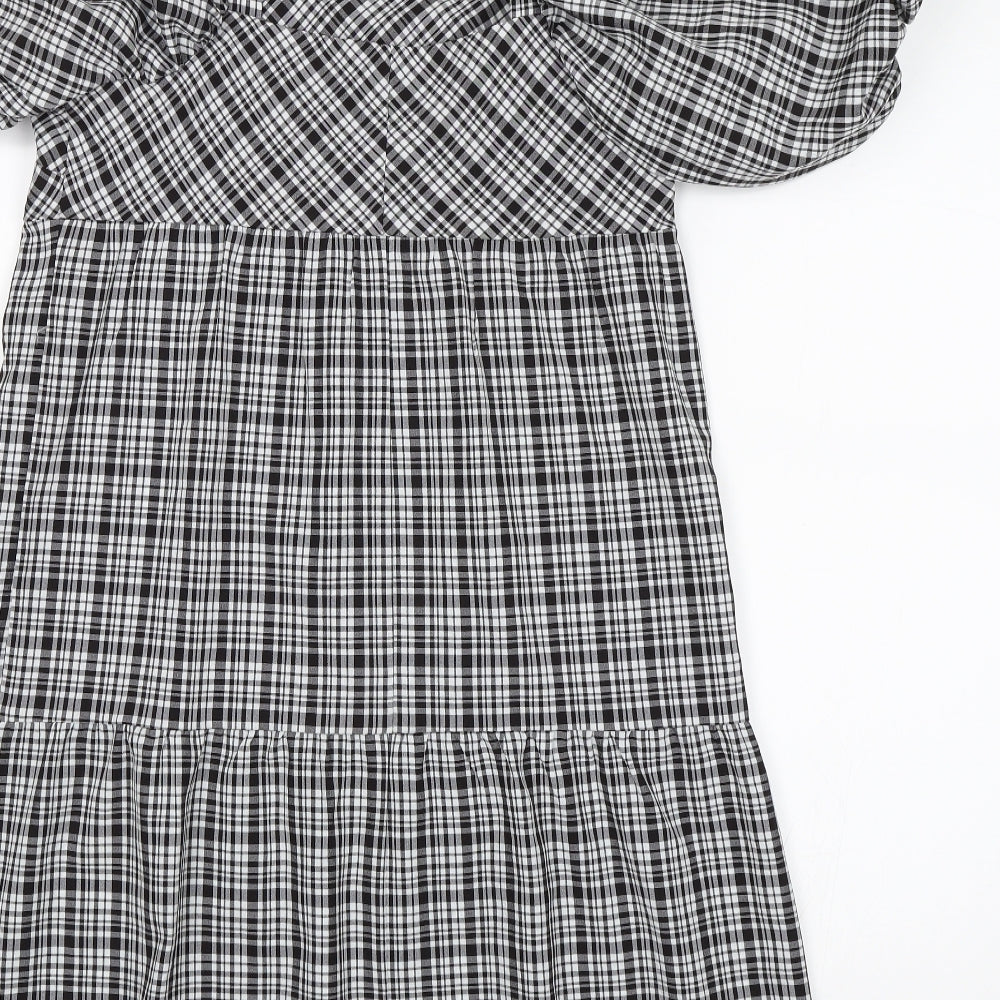 Papaya Womens Black Check Shift Size 8