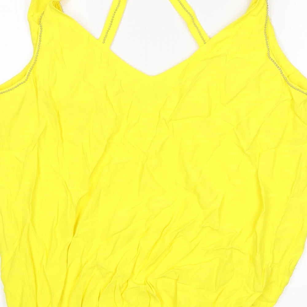 F&F Womens Yellow Basic Blouse Size 16