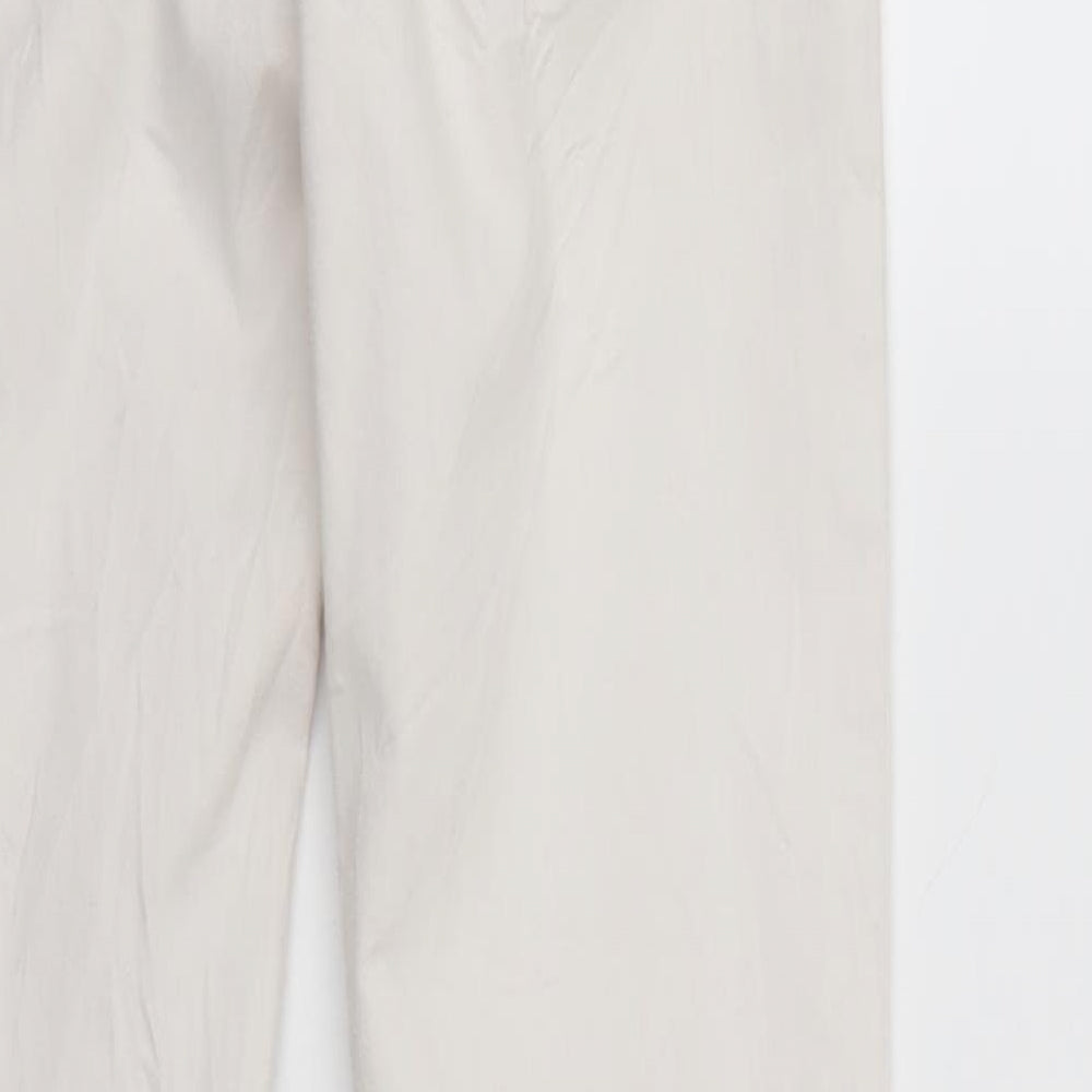 Zara Womens Ivory Denim Straight Jeans Size 8 L29 in