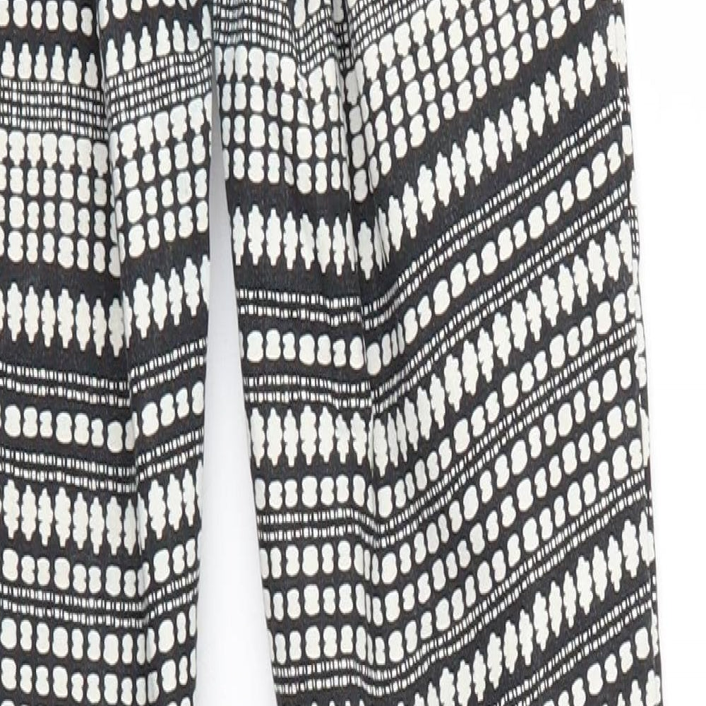 H&M Womens Multicoloured Geometric Jegging Trousers Size 6 L28 in