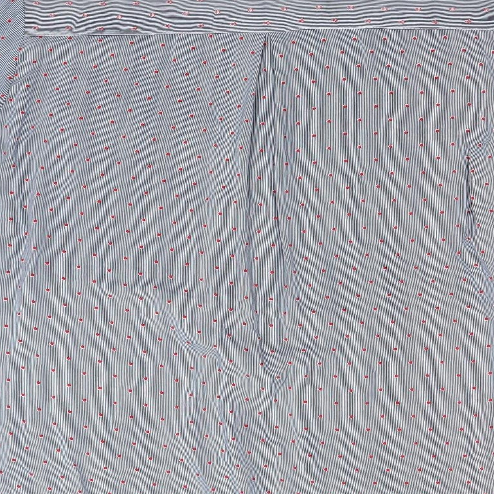 f.d.joseph Womens Blue Polka Dot Basic Blouse Size M