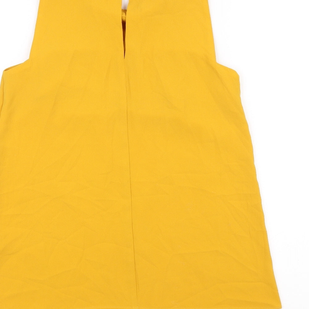 Dorothy Perkins Womens Yellow Basic T-Shirt Size 6
