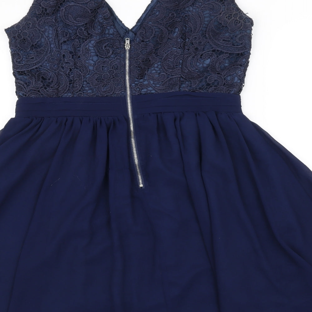 sambara Womens Blue A-Line Size 8