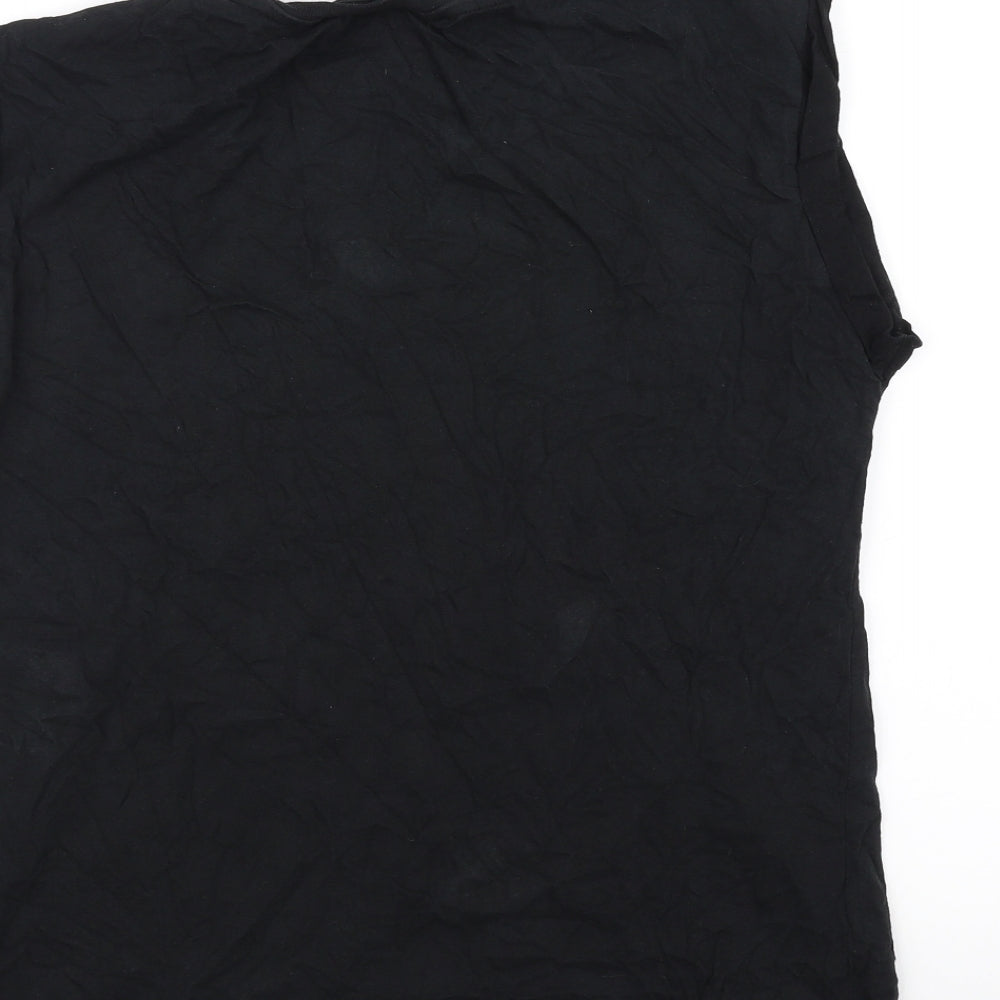 Atmosphere Womens Black Basic T-Shirt Size 12 - Emoji