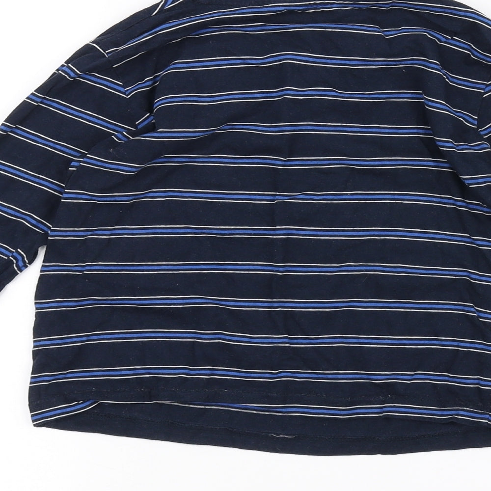 Primark Boys Blue Striped Basic T-Shirt Size 5-6 Years