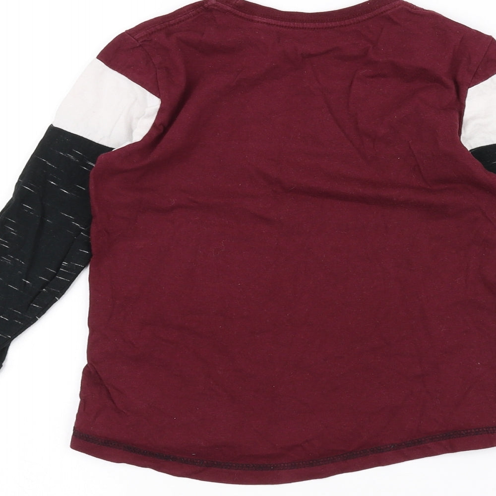 Primark Girls Red Basic T-Shirt Size 5-6 Years
