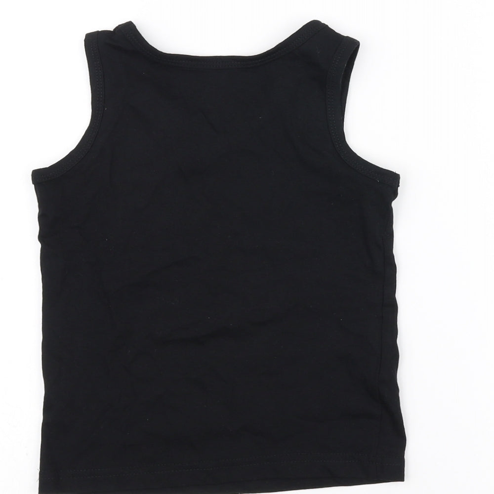 Primark Girls Black Basic Tank Size 4-5 Years