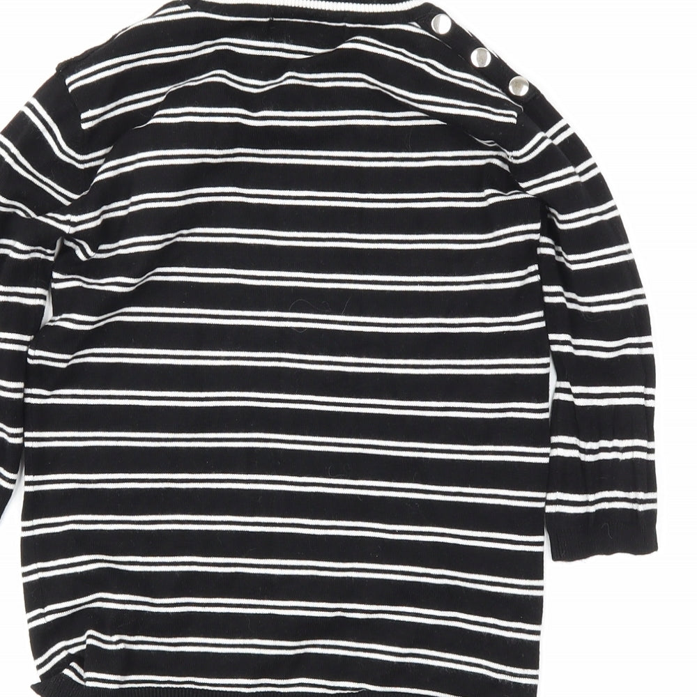 Atmosphere Womens Black Striped Tunic T-Shirt Size 6