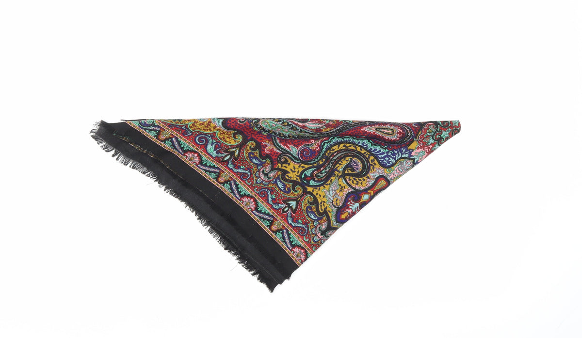 Preworn Unisex Black Paisley Shawl/Wrap