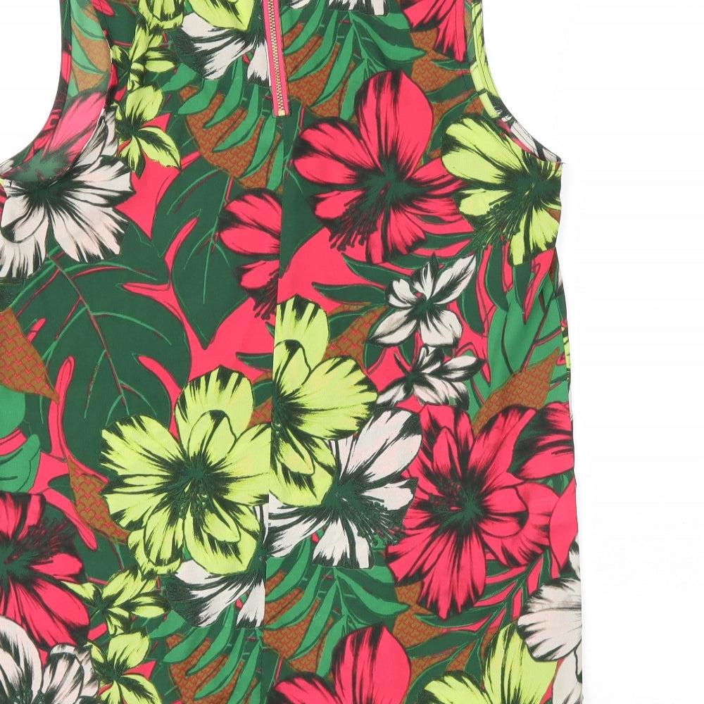 NEXT Womens Green Floral Basic Blouse Size 8