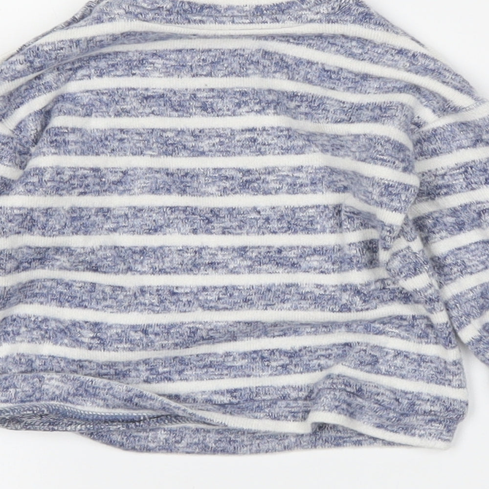 George Boys Blue Striped Pullover Jumper Size 3-6 Months