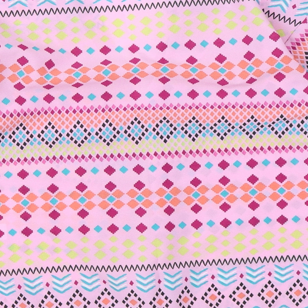 TU Girls Pink Geometric Kimono Jacket Size 8 Years