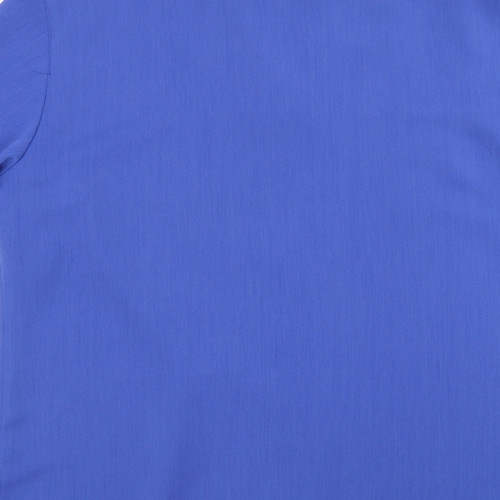 Fisser Womens Blue Basic Blouse Size 12