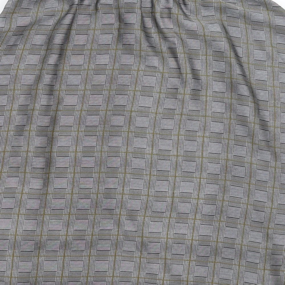 freequent Womens Grey Check A-Line Skirt Size L