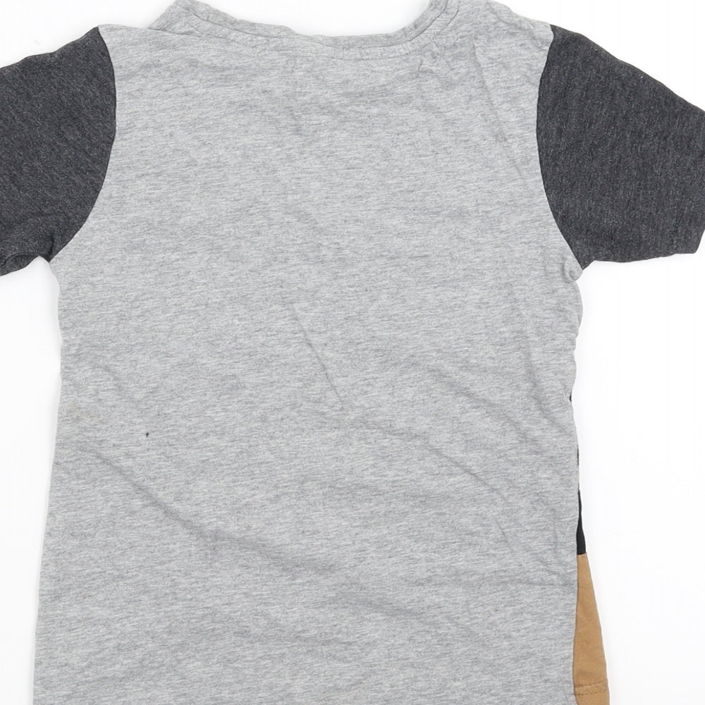 George Boys Grey Basic T-Shirt Size 4-5 Years - cool bro