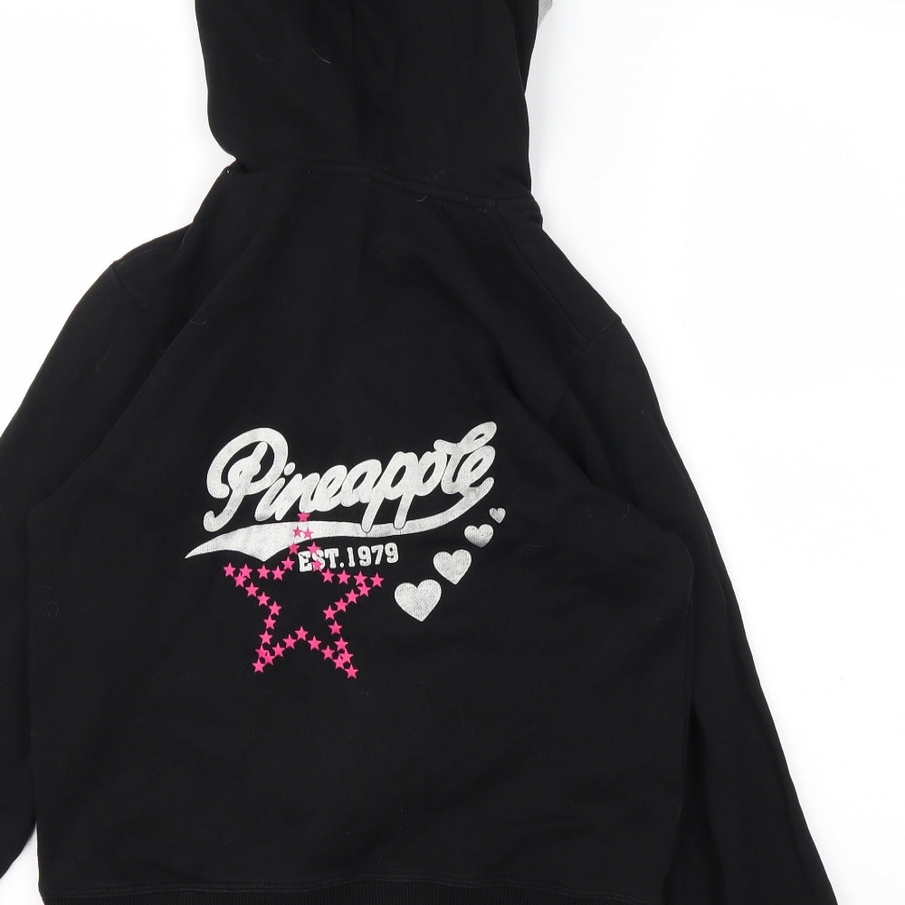 pinapple Womens Black Full Zip Jumper Size 12