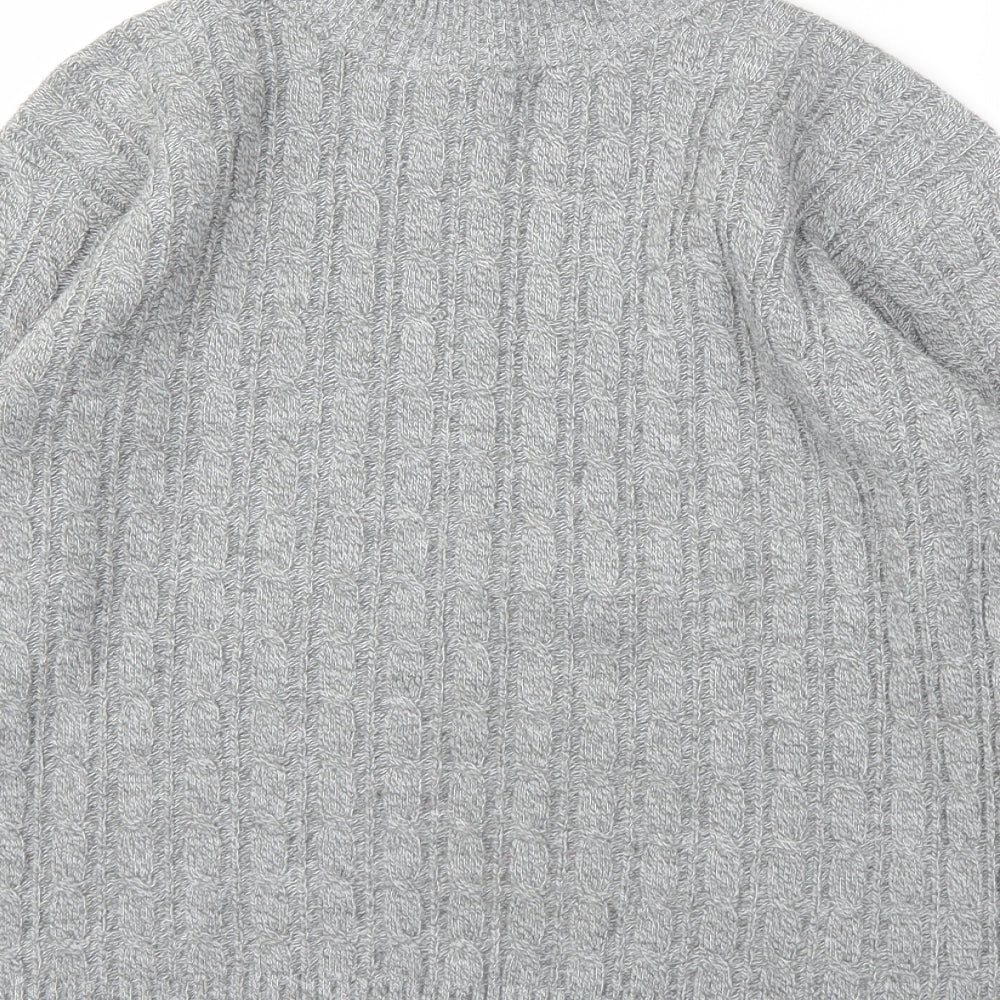 Preworn Womens Grey Houndstooth Pullover Jumper Size M