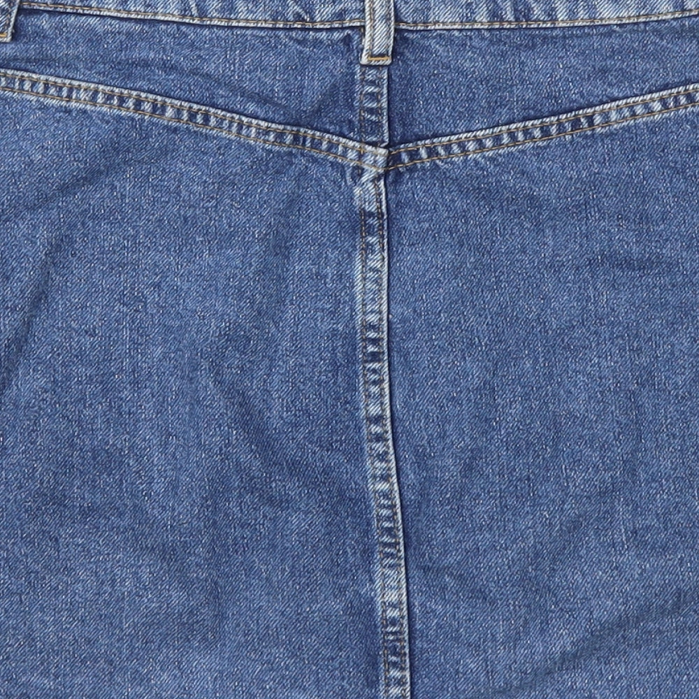 Topshop Womens Blue A-Line Skirt Size 8