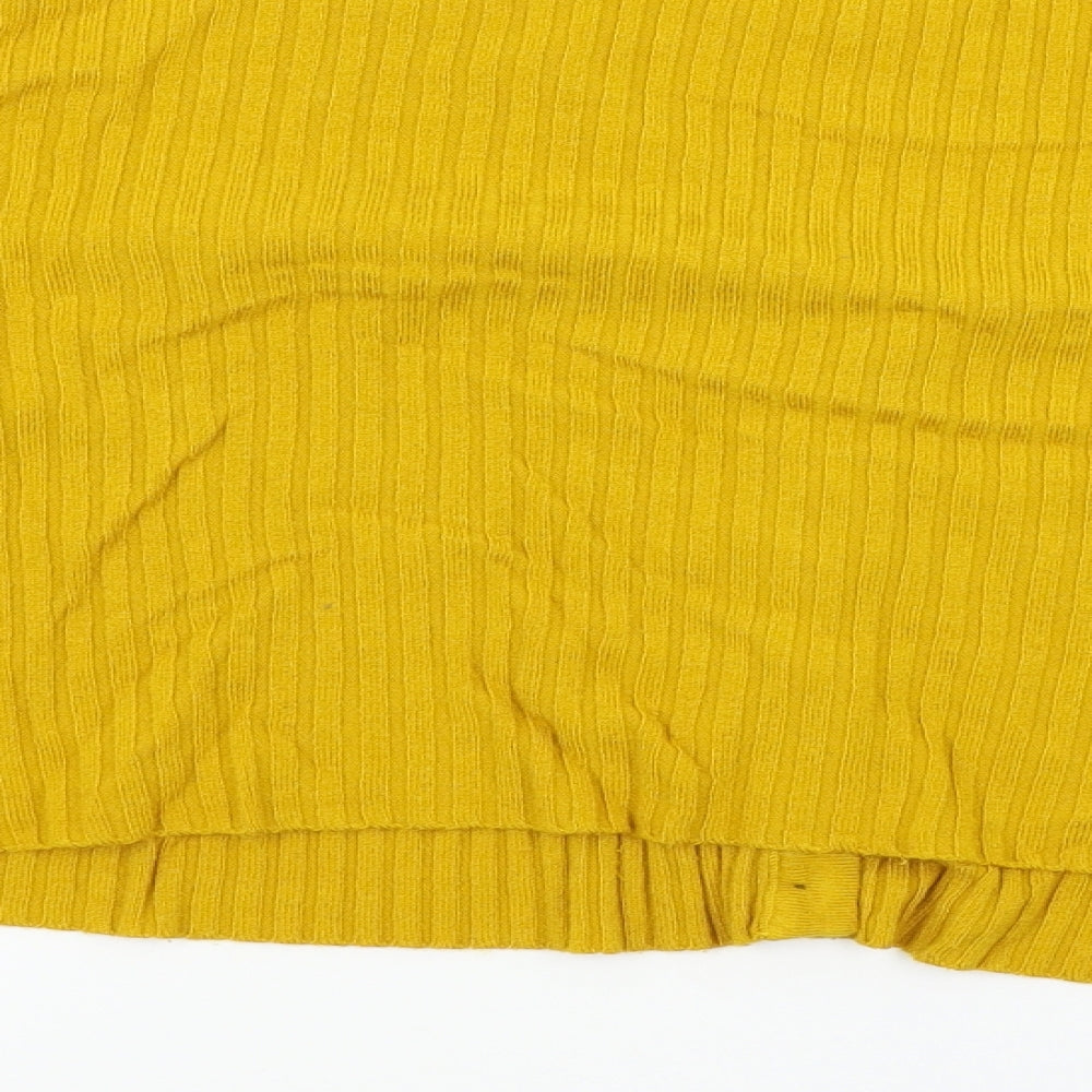 Primark Womens Yellow Cardigan Jumper Size 20