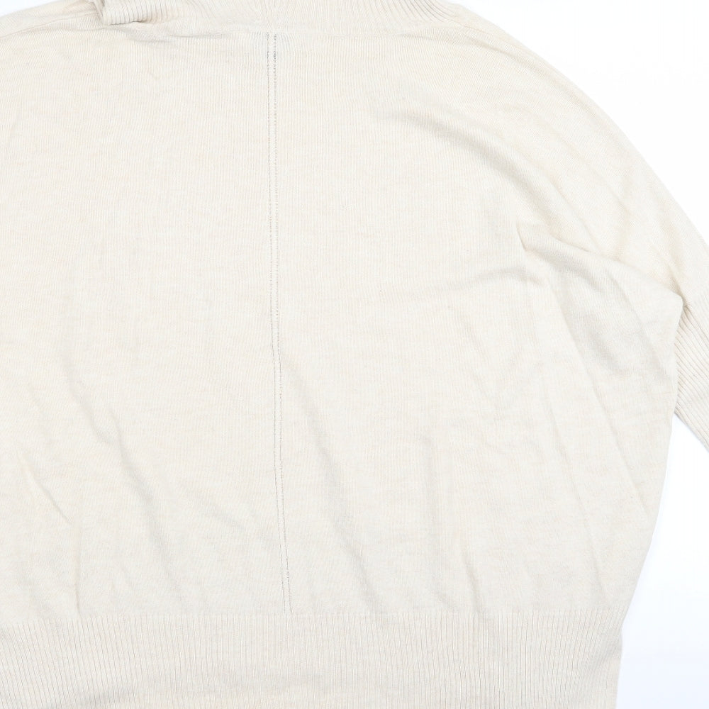 Miss Selfridge Womens Beige Pullover Jumper Size 12