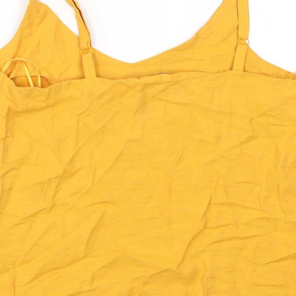 Select Womens Orange Basic Tank Size 16