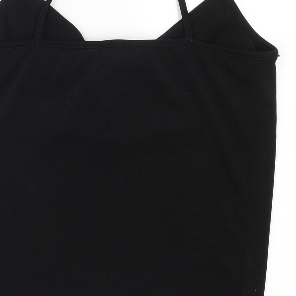 New Look Womens Black Basic Tank Size 8