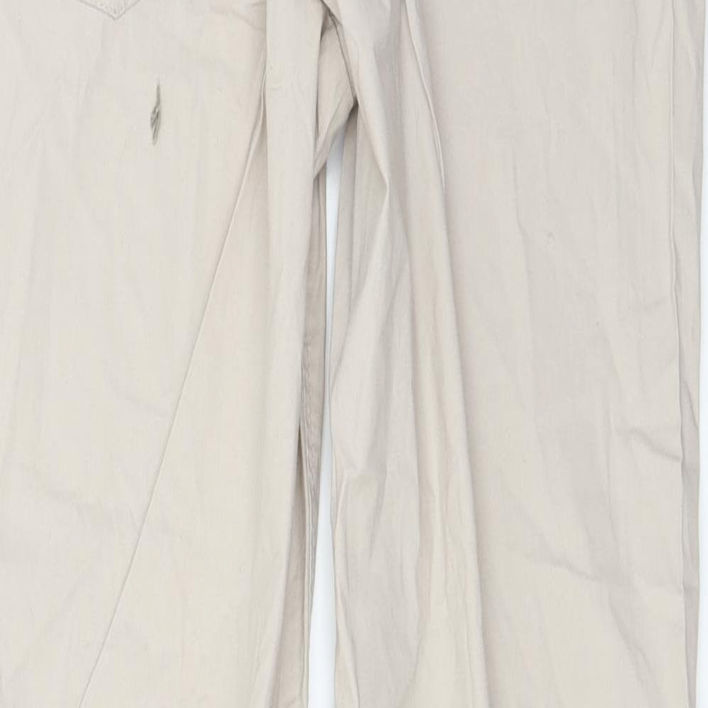 H&M Womens Ivory Trousers Size 10 L27 in