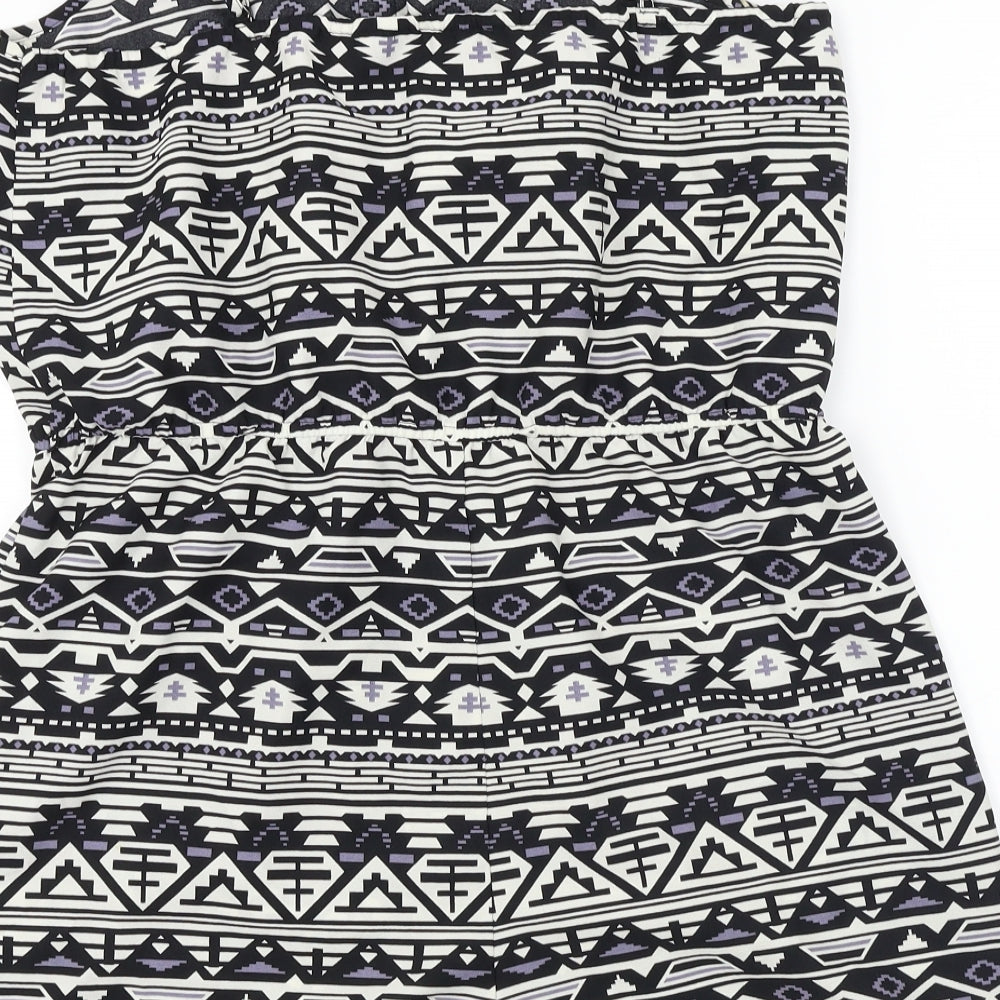 Oasis Womens Black Herringbone Jumpsuit One-Piece Size 8