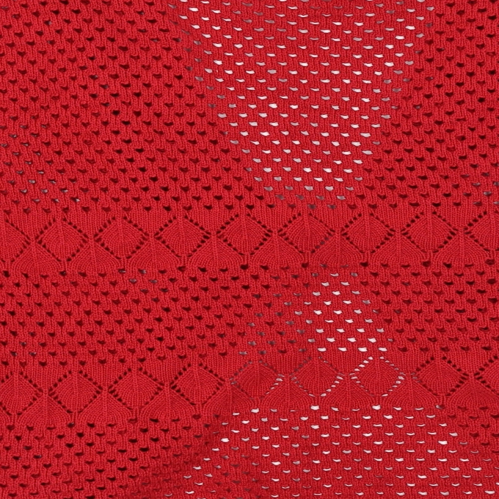bcil Womens Red Cardigan Jumper Size XL