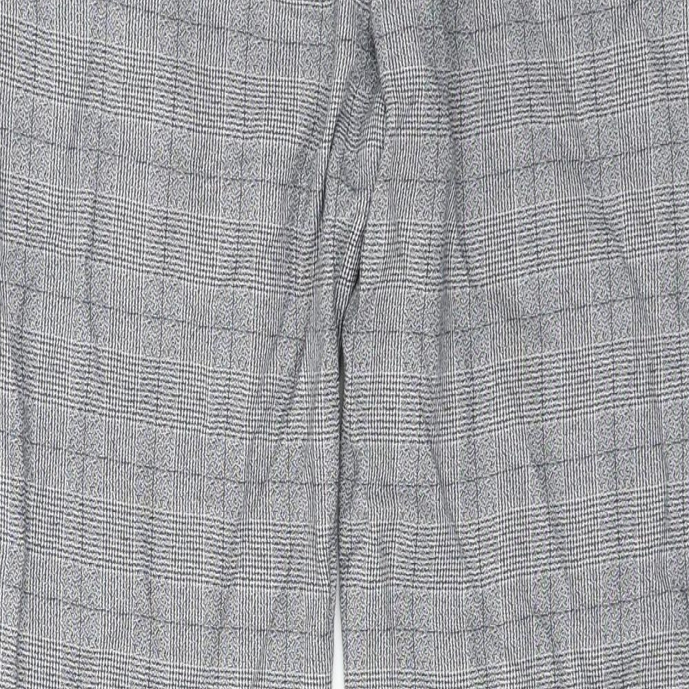 River Island Womens Grey Check Trousers Size 32 in L26 in