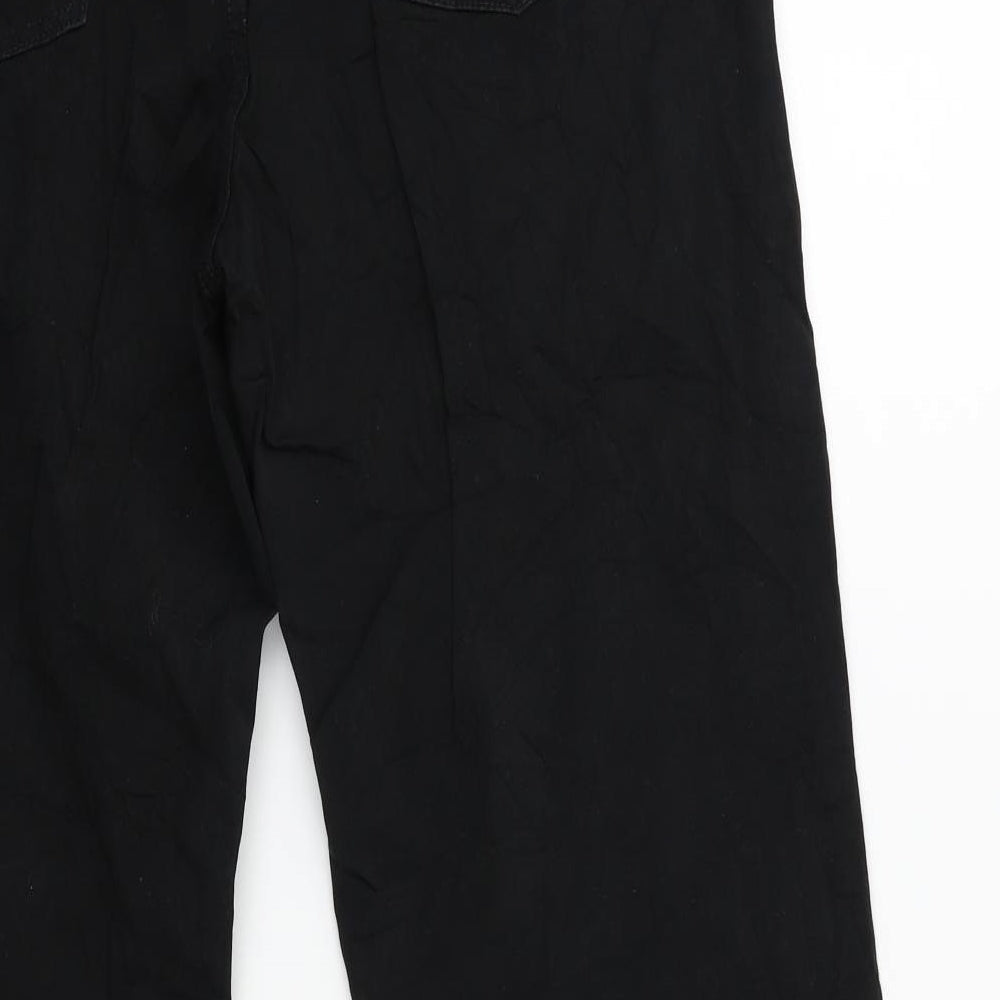 Preworn Womens Black Cargo Trousers Size 32 in L27 in