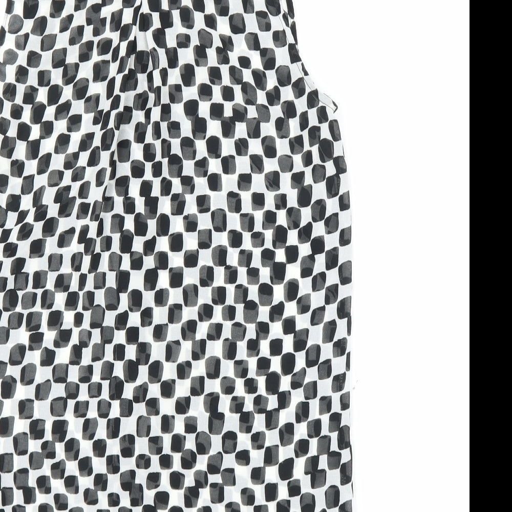 H&M Womens Black Check Basic Button-Up Size 6