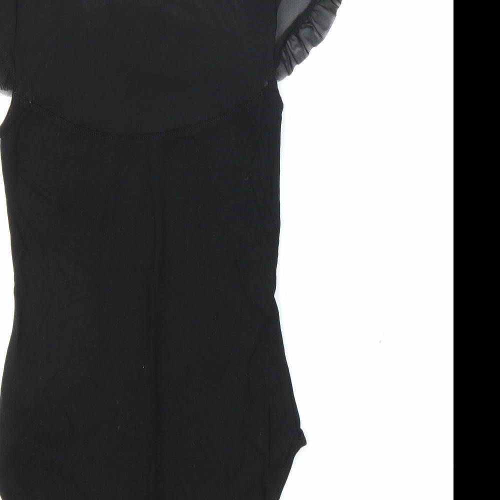 Miss Selfridge Womens Black Leotard One-Piece Size 8