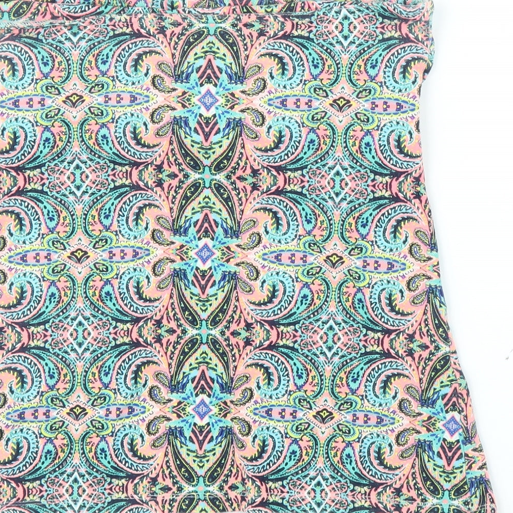 Matalan Womens Multicoloured Paisley Cropped Blouse Size 14